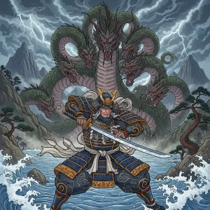 La Leyenda de Yamata no Orochi (Serpiente de ocho cabezas)