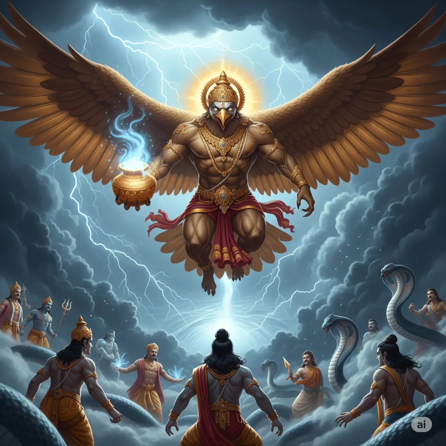 La Historia de Garuda y el Amrita