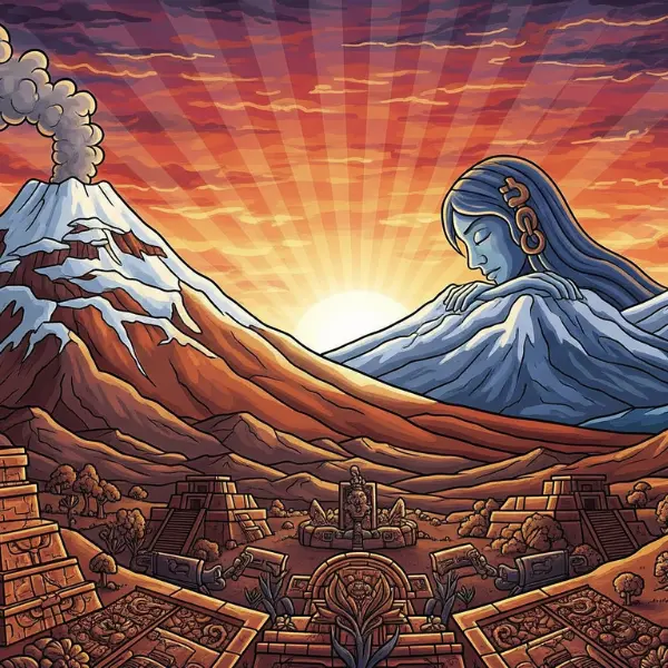 La Leyenda del Volcán Popocatépetl e Iztaccíhuatl