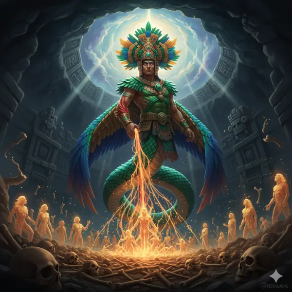 Quetzalcoatl y la Creación del Hombre