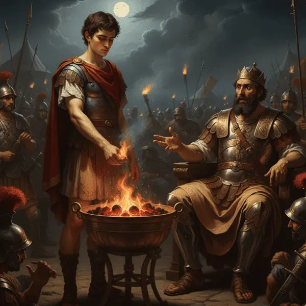 Mucio Escévola El Valor Romano y la Mano en el Fuego