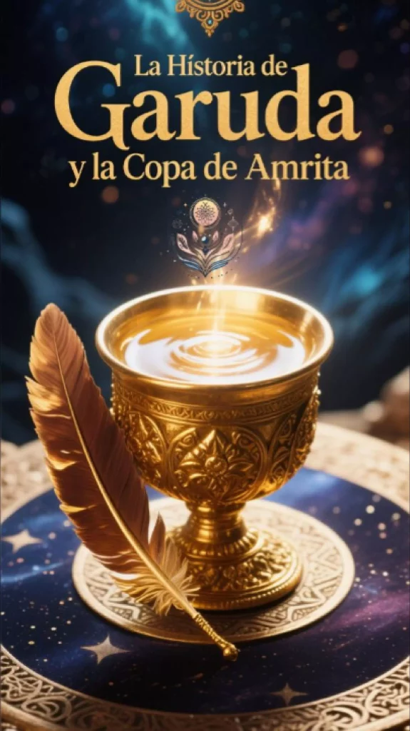 La leyenda de Garuda y la copa de amrita del 