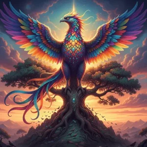 Representación épica del Simurgh, el Pájaro Mítico persa, como Símbolo de Sabiduría. Representación épica del Simurgh, el Pájaro Mítico persa, como Símbolo de Sabiduría.